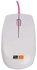 2B MO16W Wired Optical Mouse - Pink/White