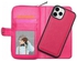 Wallet Flip Case Cover For iPhone 12 Pro/12 Hot Pink