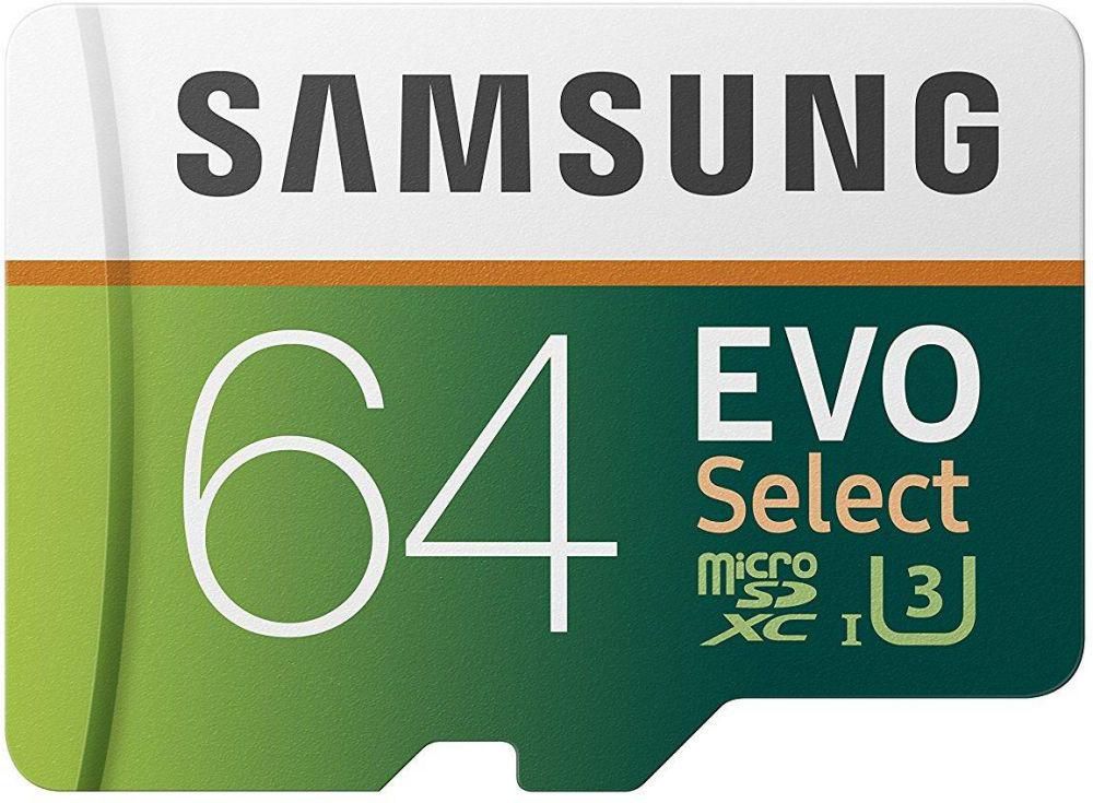 64GB Samsung EVO Select Class 10 U3 MicroSDXC Memory Card