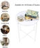 Multipurpose Tray Metal End Table Side Table Round Tray Removable Tray Outdoor & Indoor Drink Snack Coffee Table Telephone Table