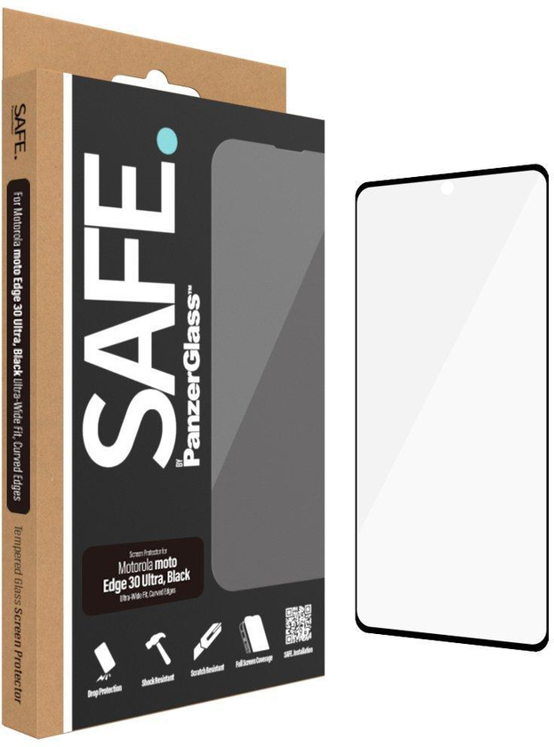 Motorola Edge 30 Ultra Safe By Panzer Glass Screen Protector, Clear