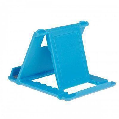 Plastic Universal Desktop Stand Holder Mount For Mobile Cell Phone and Tablet PC Blue