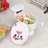 Zoreya Creative Funny Toilet Seat Cup With Lid Spoon Cute Lovers Coffee Mug -White