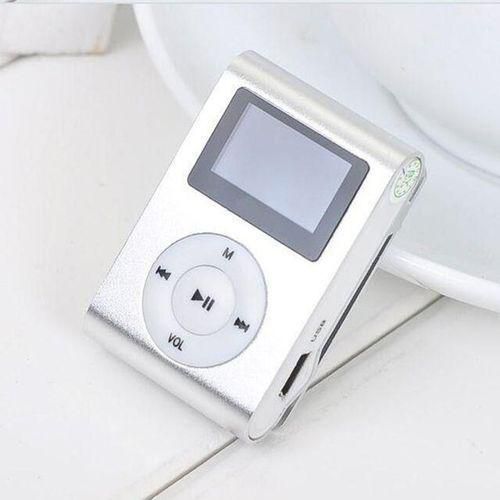 Generic Portable Mini USB MP3 Player LCD Screen Display Support TF Card 3.5mm Jack silver