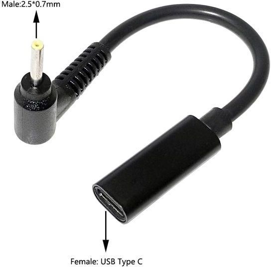 USB 3.1 Type C USB C Laptop Charger Power Adapter Converter USB Type C Female To 4.0*1.35 5.5*2.5 4.5*3.0 4.0*1.7mm Dc Plug Jack