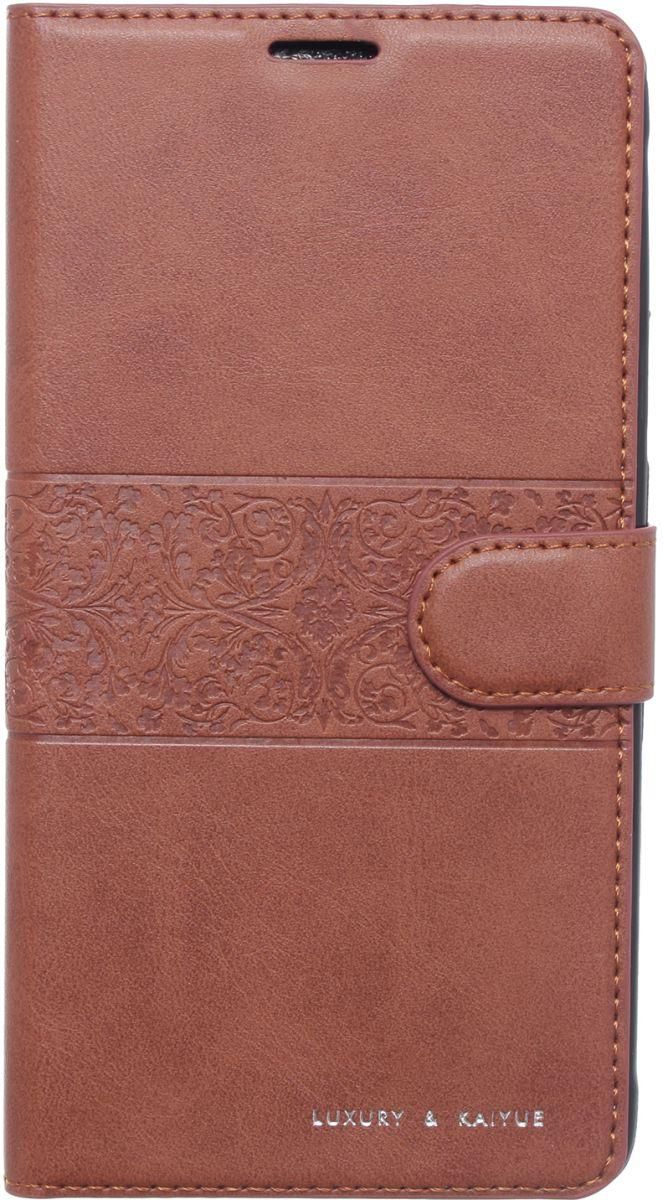 Kaiyue  Flip Cover For Samsung Galaxy Note 4, Brown