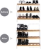 Noar Shoe Slots Organizer Adjustable Shoe Rack Stackable Shoe Rack Space Saver,Set Of 10 (Black)
