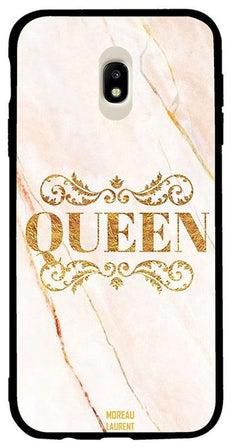 غطاء حماية واقٍ لهاتف سامسونج جالاكسي J7 برو نمط مطبوع بكلمة "Queen"