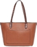 Mondani MN69052 Loren Pebble Shopper Bag for Women, Cognac/Mahogany