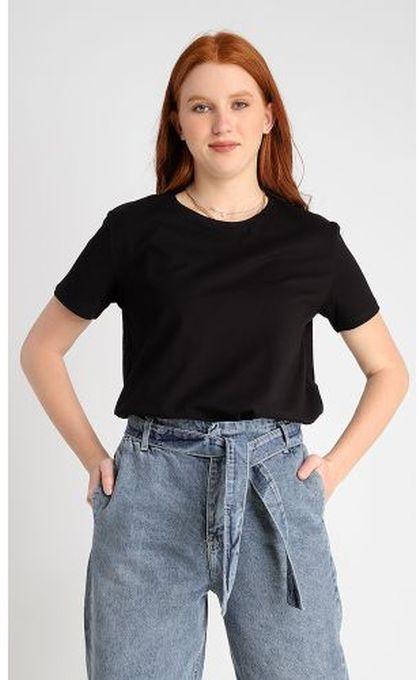 Ravin Slip On Basic Plain T-Shirt - Black