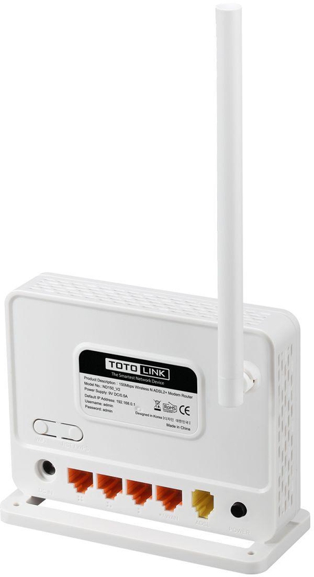 TOTOLINK ND150 150Mbps Wireless N ADSL 2/2  Moder Router