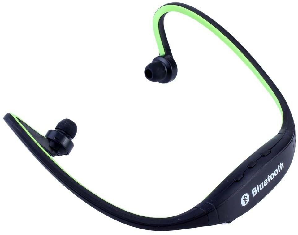 Wireless Bluetooth Headset Sports Stereo Headphone for iPhone 6 Samsung HTC LG GREEN
