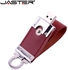 JASTER Hot Sell Metal Leather Keychain Pendrive