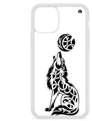 PRINTED Phone Cover FOR IPHONE 12 tribal wolf howling