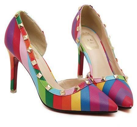 European Fashion Style Colorful High Heels Women shoes Size EU 39