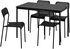 SANDSBERG / ADDE Table and 4 chairs - black/black 110x67 cm