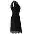 Kenancy Womens Full Floral Lace Bodycon Dress - Black
