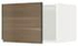 METOD Top cabinet for fridge/freezer, white/Sinarp brown, 60x40 cm - IKEA