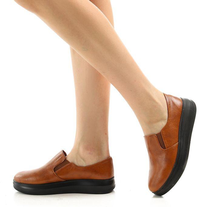 Women's Medical Shoes With A Soft Wedge Sole , From 37 To 45 - Havana