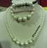 RA accessories Women Set Of Necklace, Bracelet, Earring Off White Pearls &Diamond