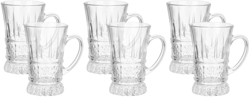 Get Luminarc Glass Mug Set, 6 Pieces - Clear with best offers | Raneen.com
