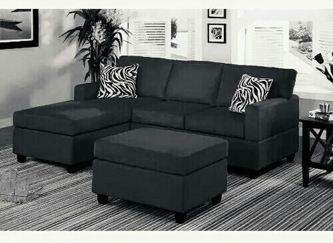 MOD L-shaped Sofa. BLACK.(Lagos Delivery)