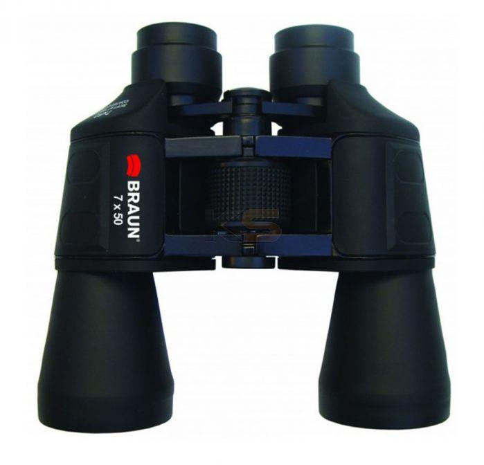 Braun Central Focusing Porro Prism Binocular 7X50 Large Field of View
