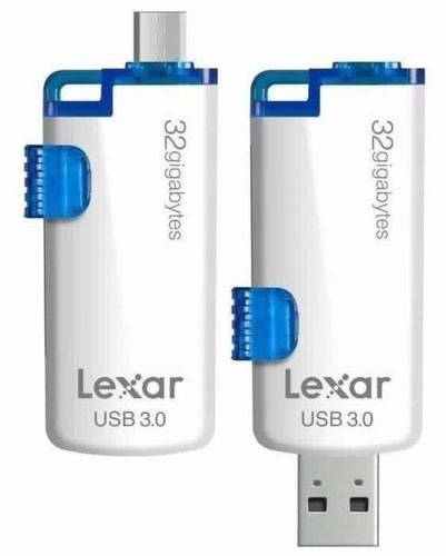 Lexar 32GB Dual USB Drive 3.0 for OTG-Enabled Android Devices - White/Blue