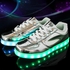 VNVNE DX563 Unisex Lovers 7 Colors Glowing Waterproof Party Dance LED Shoes Silver EU 46
