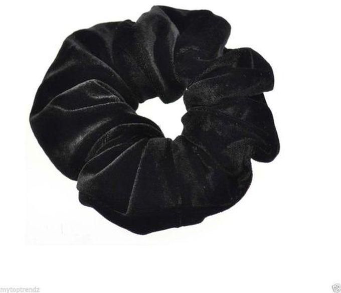 3 Pieces Velvet Ponytail Holder/Hair Scrunchies / Hair Ties Donut Maker Hairbands BK-black