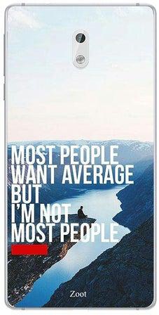غطاء حماية واقٍ لهاتف نوكيا 3 مطبوع عليه عبارة "Most People Want Average But I'M Not Most People"