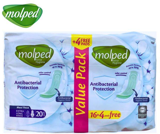 Molped Molped Maxi EXTRA LONG Antibacterial , 20Pads