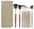 Professional 10 Pieces Gray Cosmetic Makeup Brush Set / Kit