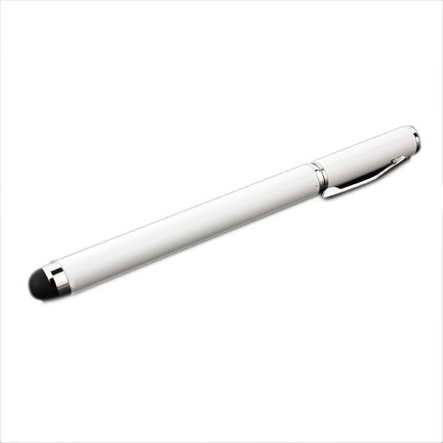 White Metal Ball pen with capacitative Touch Screen Stylus for Samsung Galaxy Mega