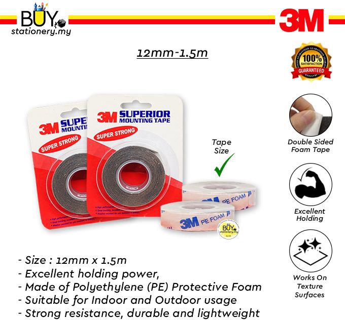 3M Double-Sided Superior Mounting Tape 1.5m 3 Types - (Roll)