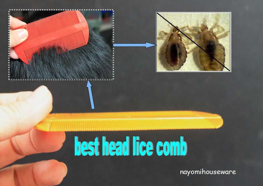 1Pcs Head Plastic Lice Comb for Human/Kids/Pet (Orange - Red)
