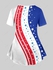 Plus Size Patriotic American Flag Butterfly Print T-shirt - 5x | Us 30-32