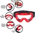 نظارات واقية للدراجات النارية للطرق الوعرة (أحمر)