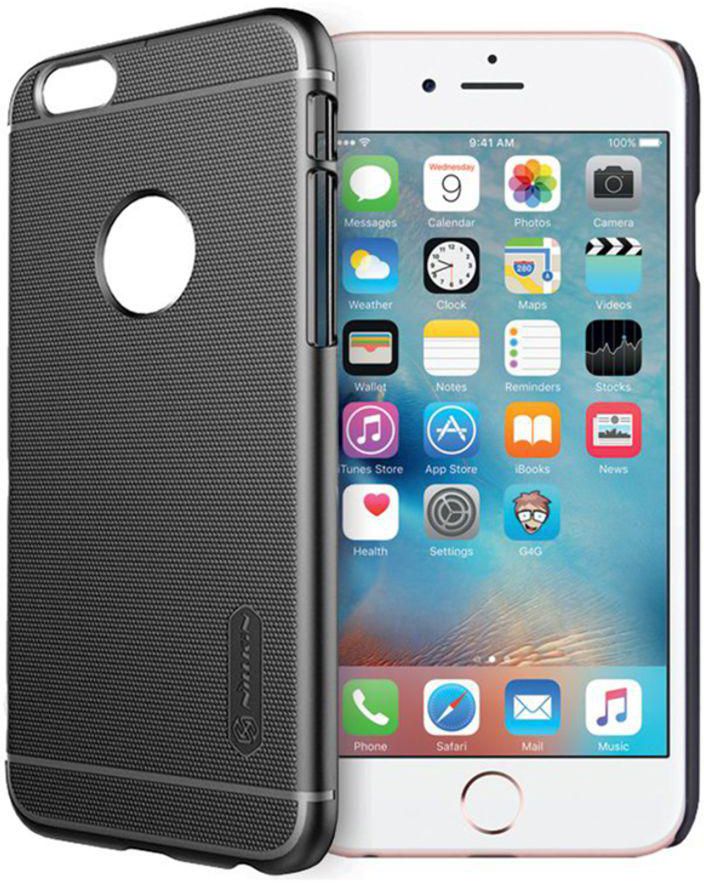 Frosted Shield Case Cover With Screen Protector And Phone Grip For Apple iPhone 6 Plus/6s Plus Black