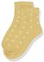 Hendam socks, soft half socket cotton socks for kids, yellow with white stars, 22_28