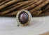 Ring With Natural Agate Stone Gold Plated - Turkish Silver 925