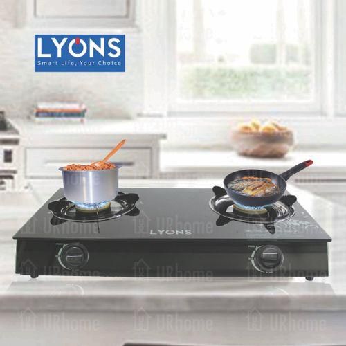 Lyons GS007- 2 Burner - Glass top - Black
