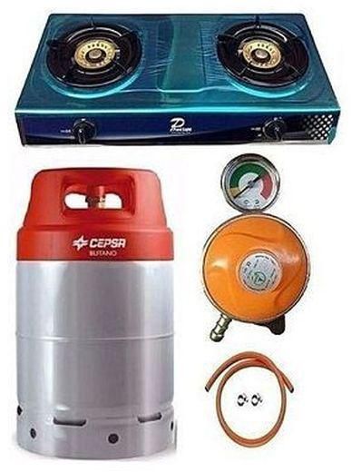 Cepsa Cespa Gas Cylinder 12.5kg +Cooker+Regulator Hose & Clips