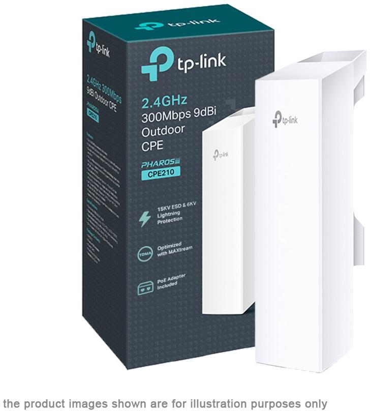 TP-Link Pharos CPE210 2.4GHz 300Mpbs 9dBi Outdoor CPE