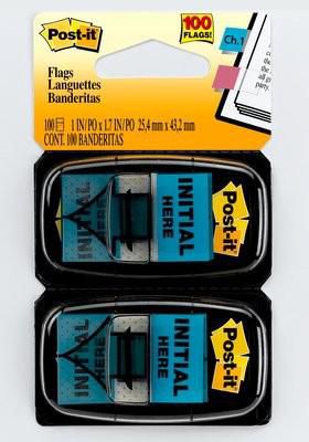3M Post-It Flags Initial here 680-IH2, 50 Flags/Dispenser, 2/Pack