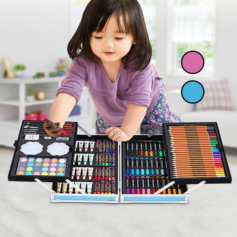 208pcs Brush Crayon Painting Set Children Painting Set Watercolor (2 Colors)