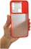 Xiaomi Redmi Note 7 Black Silicone Plastic Camera Protection Back Case Cover - Red