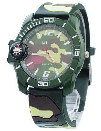 Camouflage Watch with Compass ساعة مموهة ومزودة ببوصلة