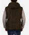 Town Team Zipped Up Hooded Jacket - Dark Olive