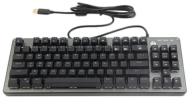 K005-87RGB Full Keyboard With Music Light Effect RGB Mechanical Wired Keyboard gun color